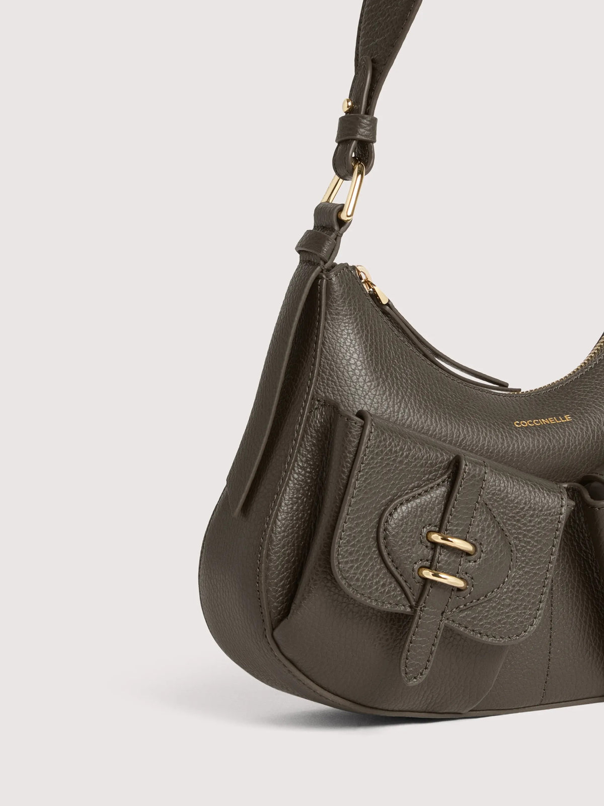 Coccinelle borsa a spalla in pelle "Mavery Pocket" Verde E1VGK120201.W25 FANGO