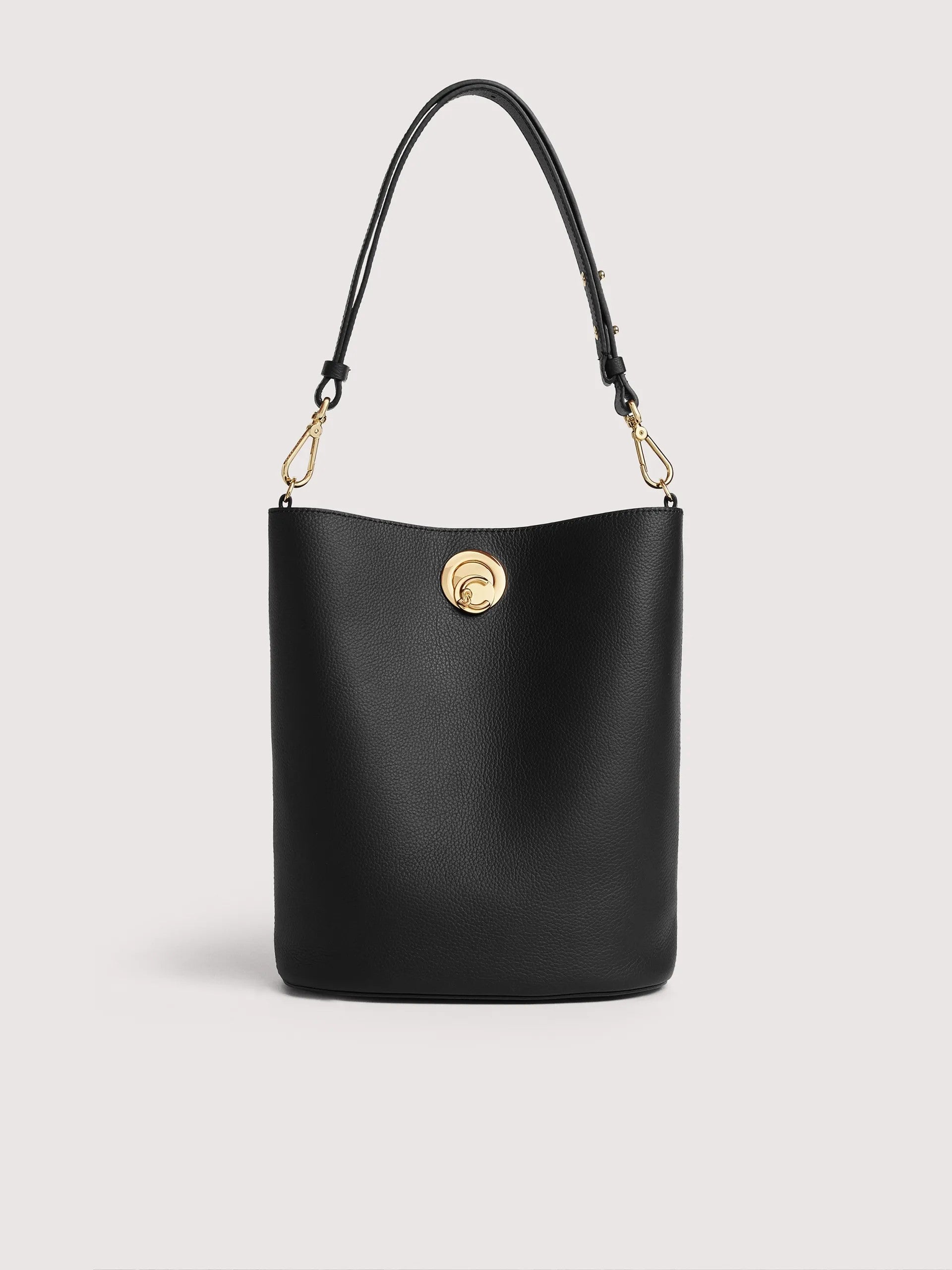 Coccinelle borsa secchiello in pelle "Nikla" Nero E1TOA230101.613 NOIR/COGNAC