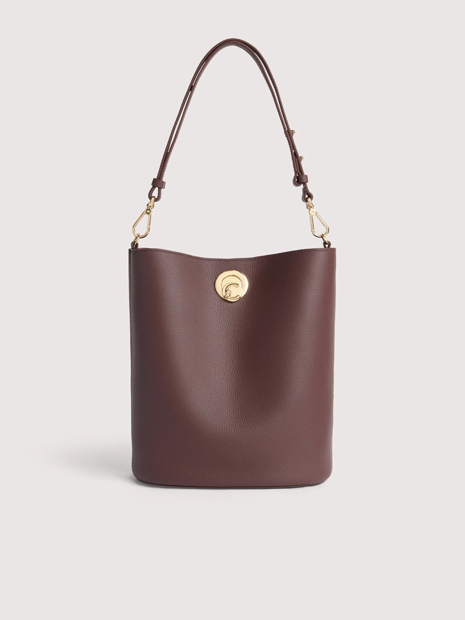 Coccinelle borsa secchiello in pelle "Nikla" Marrone E1TOA230101.953 BERRY/WINTER R