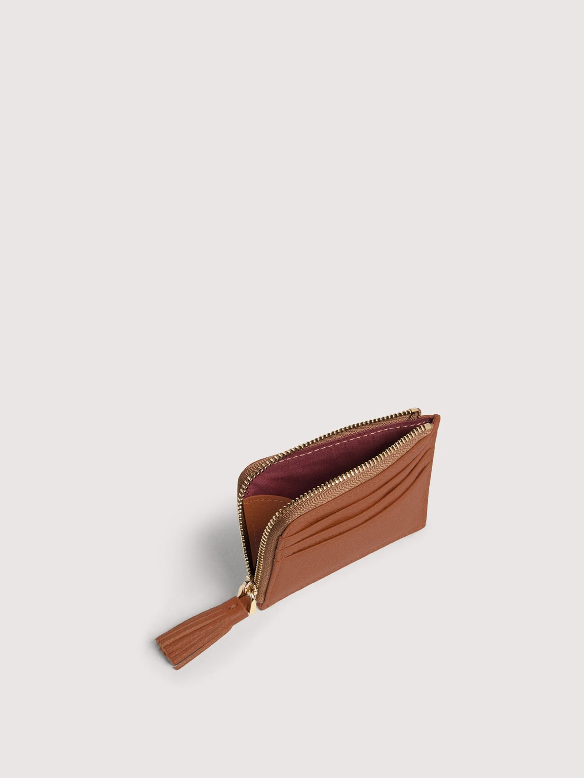 Coccinelle porta carte di credito in pelle "Tassel" Cuoio E2MU0128901.W11 COGNAC