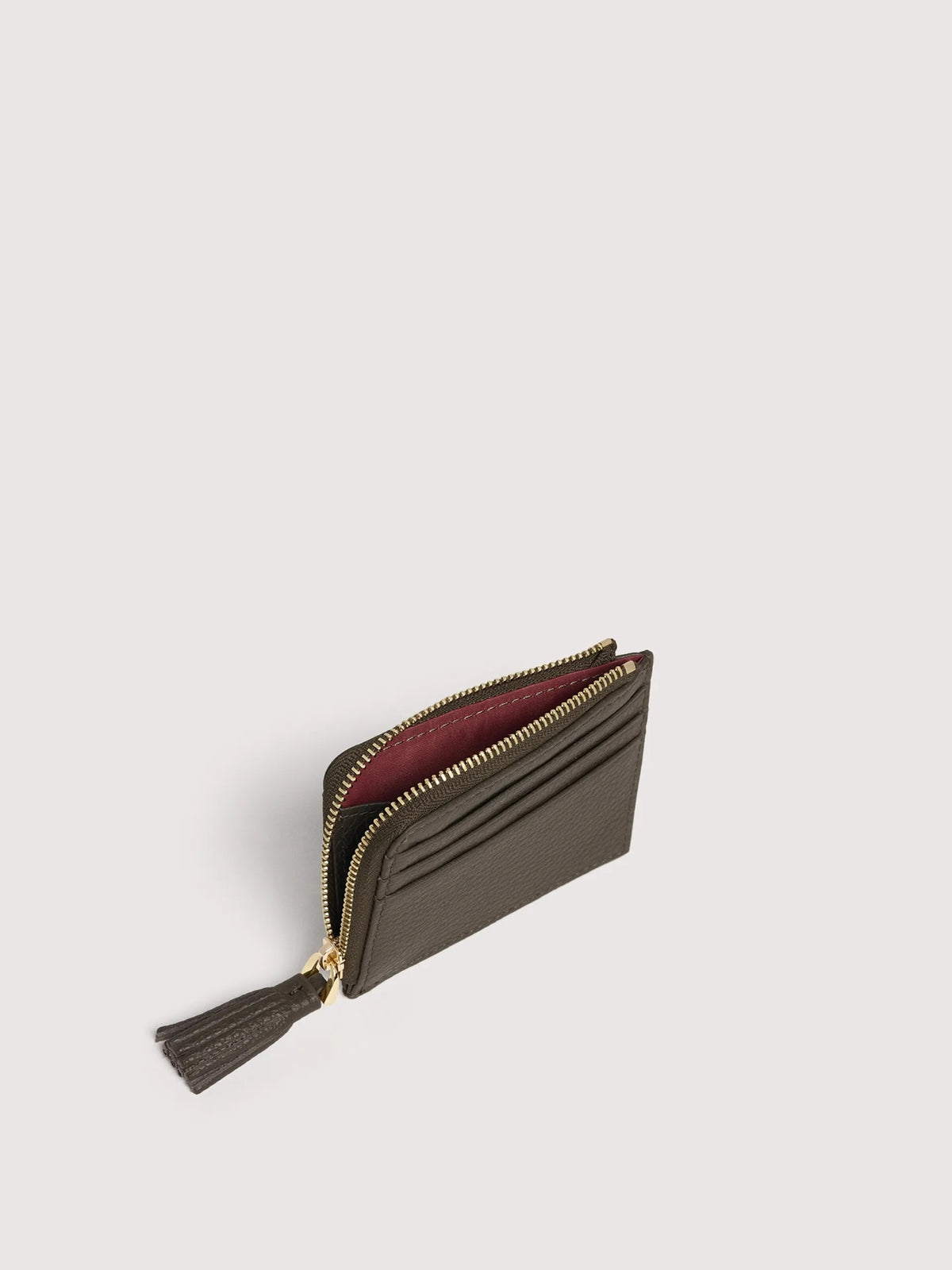 Coccinelle porta carte di credito in pelle "Tassel" Verde E2MU0128901.W25 FANGO