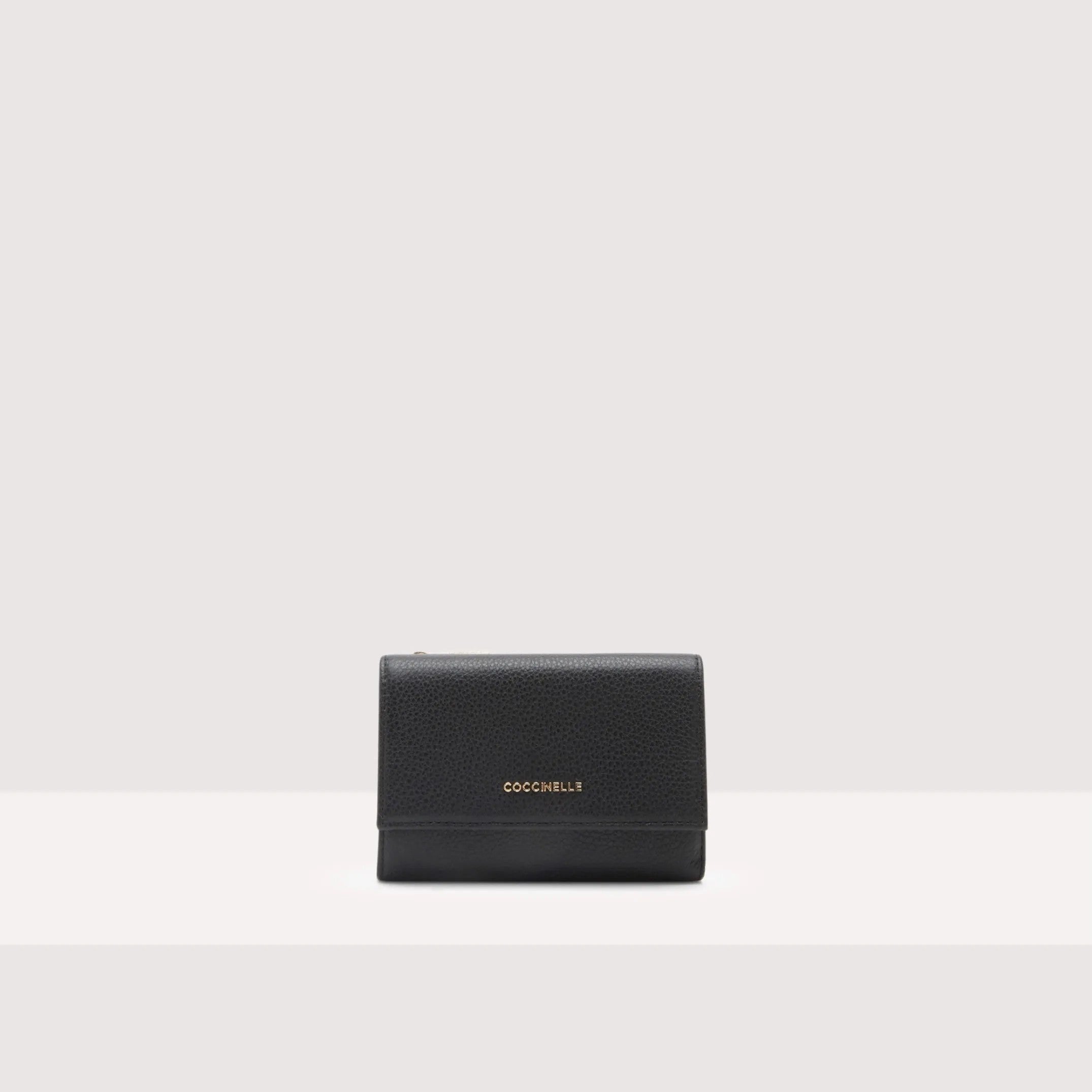 Coccinelle portafogli in pelle "Metallic Soft" Nero E2MW5116601.001 NOIR