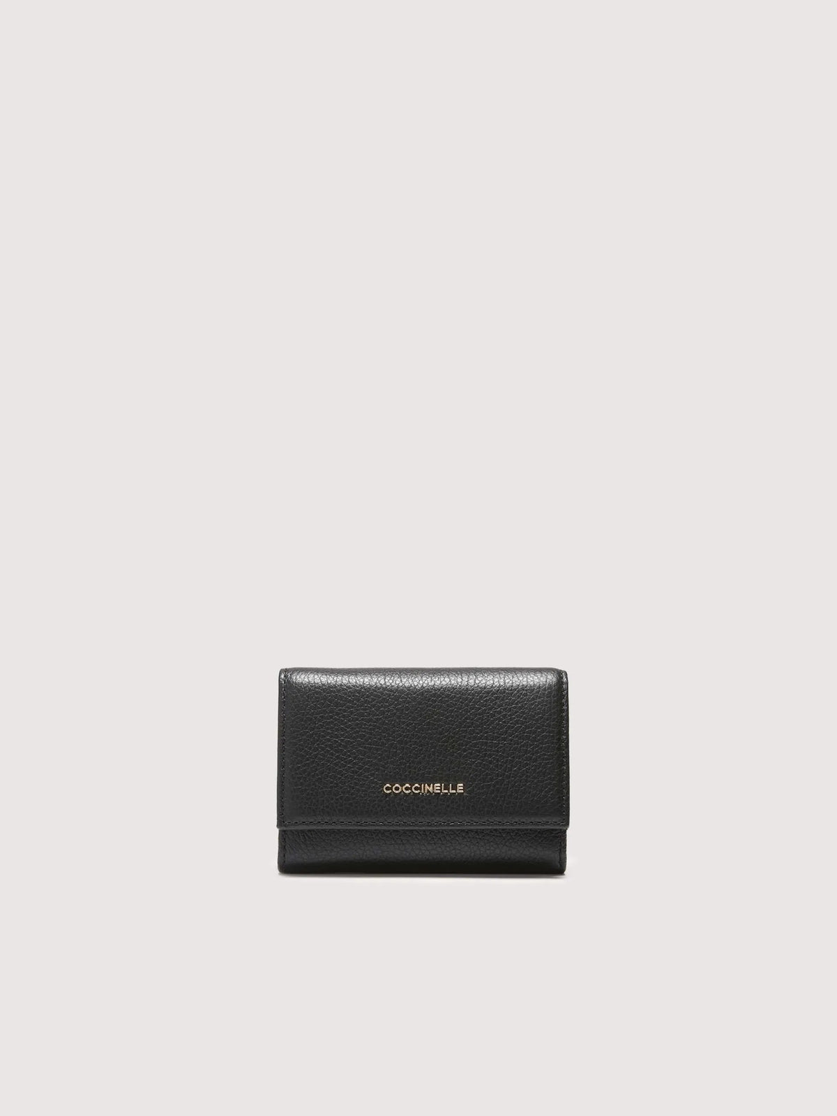 Coccinelle portafogli in pelle "Metallic Soft" Nero E2MW511F001.001 NOIR