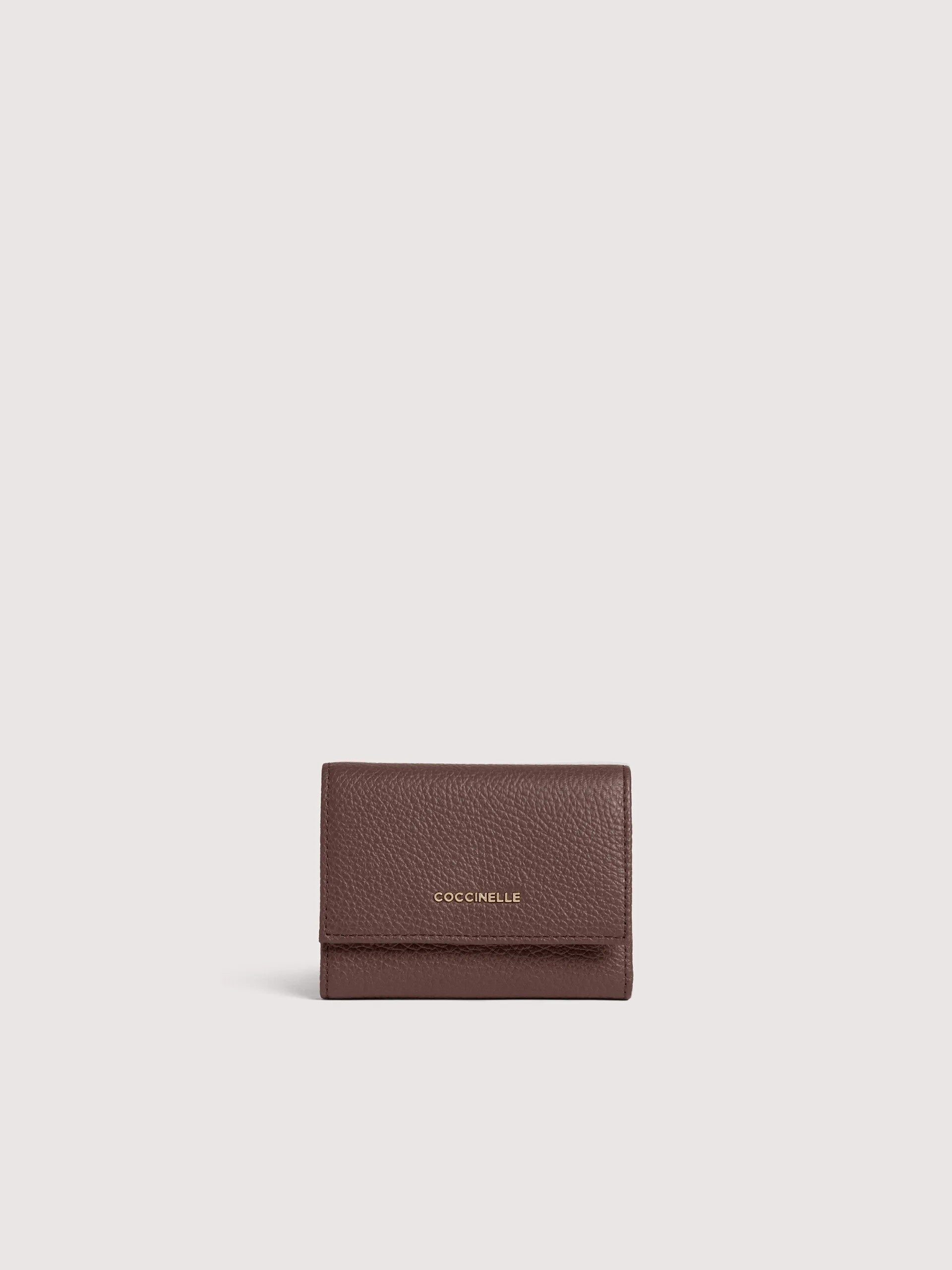 Coccinelle portafogli in pelle "Metallic Soft" Marrone E2MW511F001.R49 BERRY