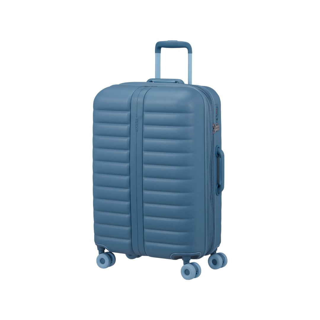 American Tourister trolley medio in policarbonato "neovibe" Azzurro 159932.1827 STEEL BLUE