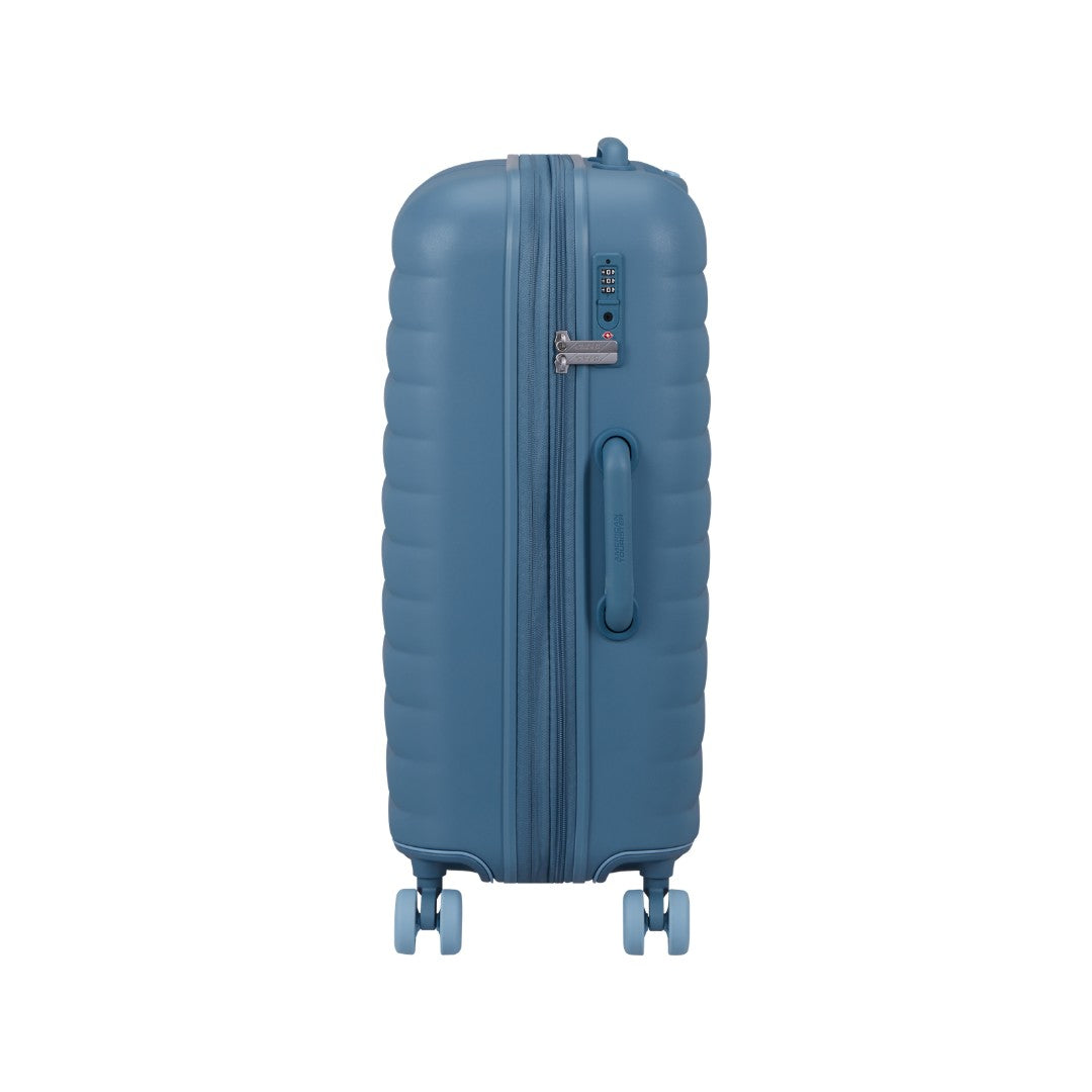 American Tourister trolley medio in policarbonato "neovibe" Azzurro 159932.1827 STEEL BLUE