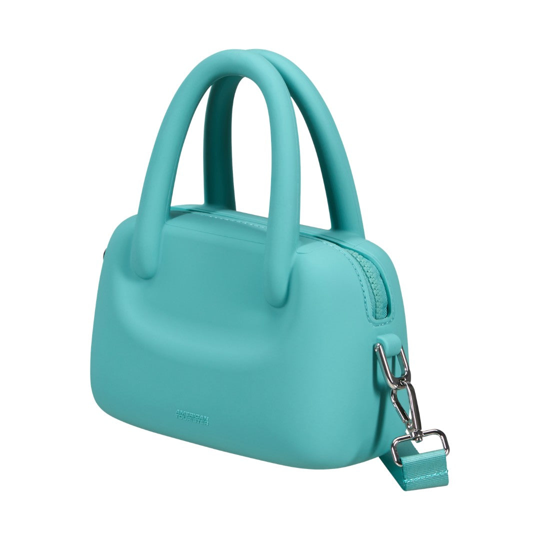 American Tourister mini bag in gomma "Jellypop" Verde acqua 162201.A644 DUSTY TURQUOISE