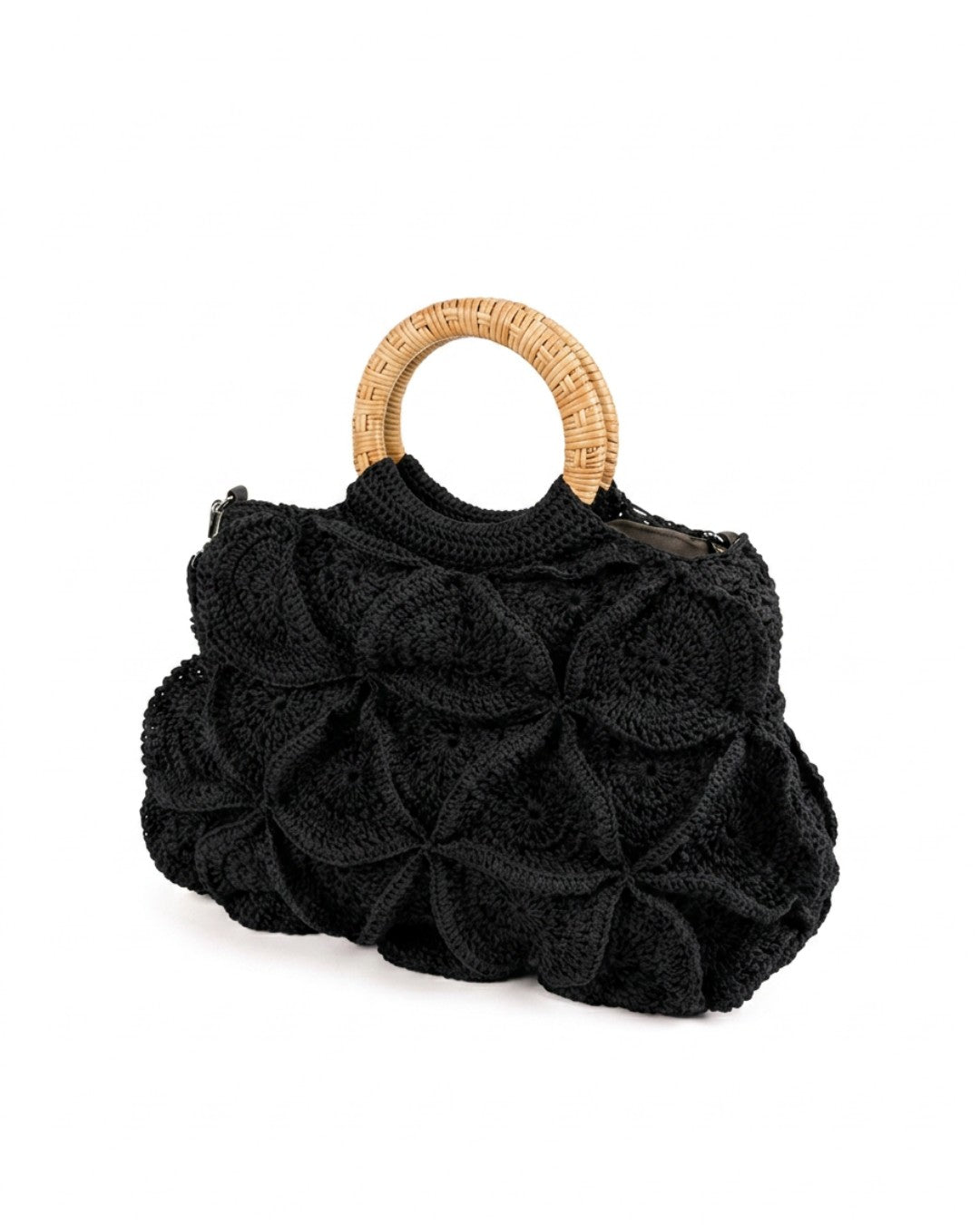 Enrico Versari borsa a mano in tessuto "Flower Bag" Nero FLOWER BAG UNI.BLACK