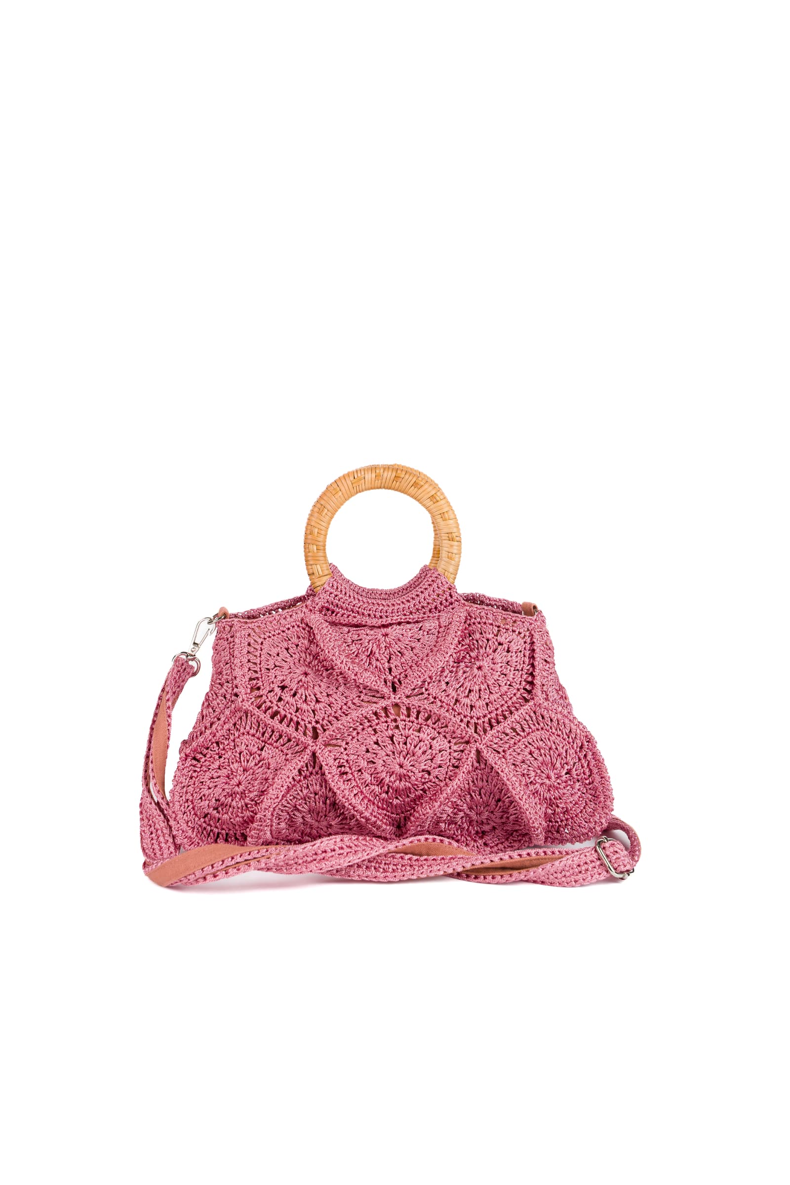 Enrico Versari borsa a mano in tessuto "Flower Bag" Rosa FLOWER BAG UNIS.WINE