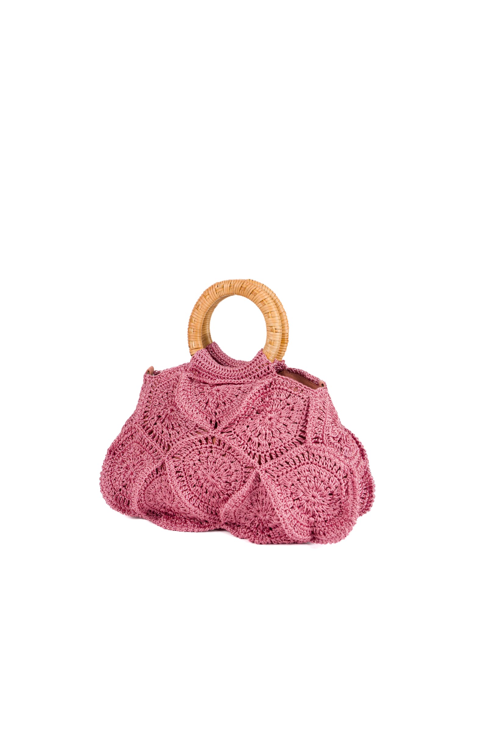 Enrico Versari borsa a mano in tessuto "Flower Bag" Rosa FLOWER BAG UNIS.WINE
