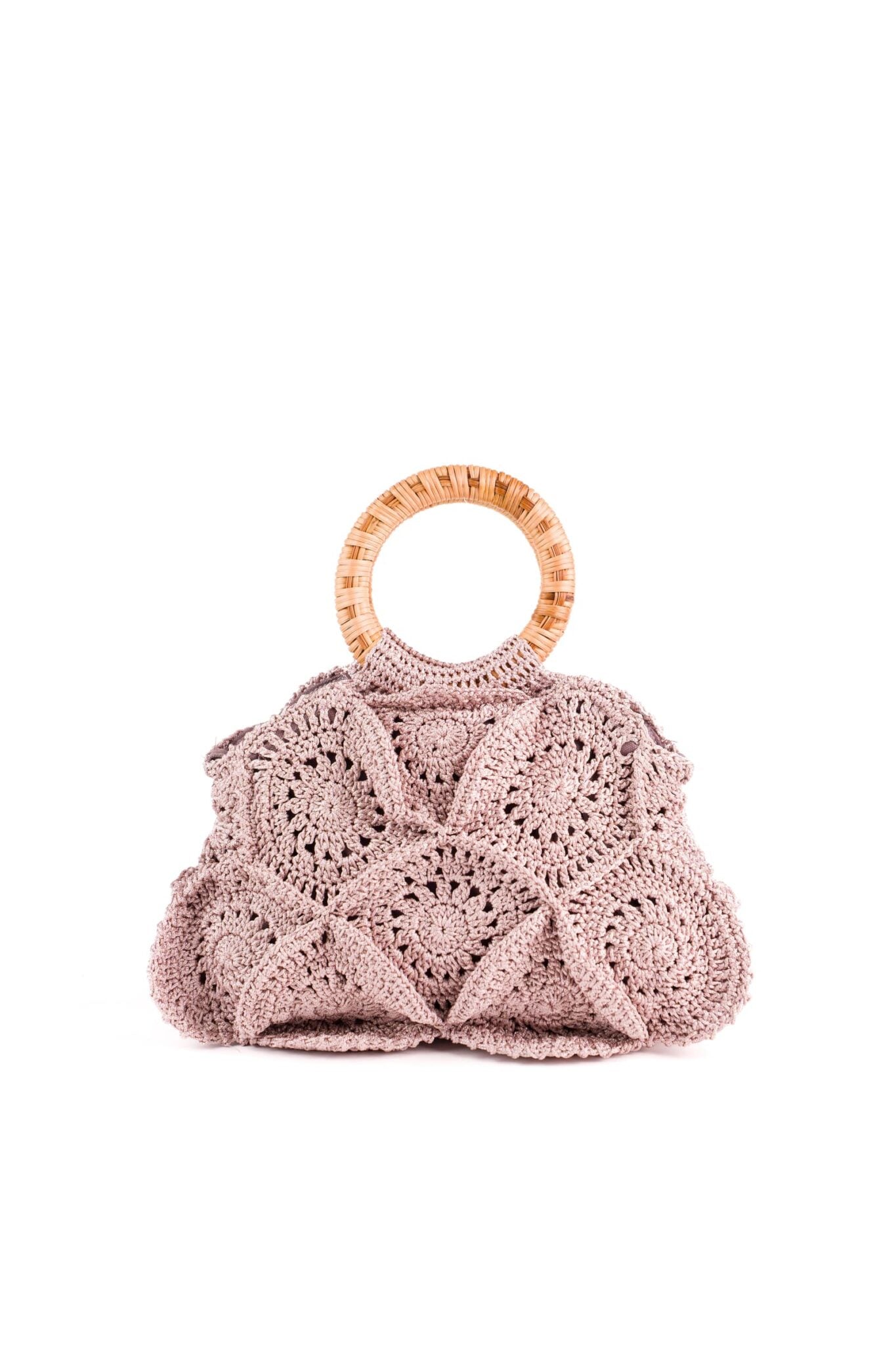 Enrico Versari borsa a mano in tessuto "Flower Bag" Cipria FLOWER BAG UNIS.VIOLET