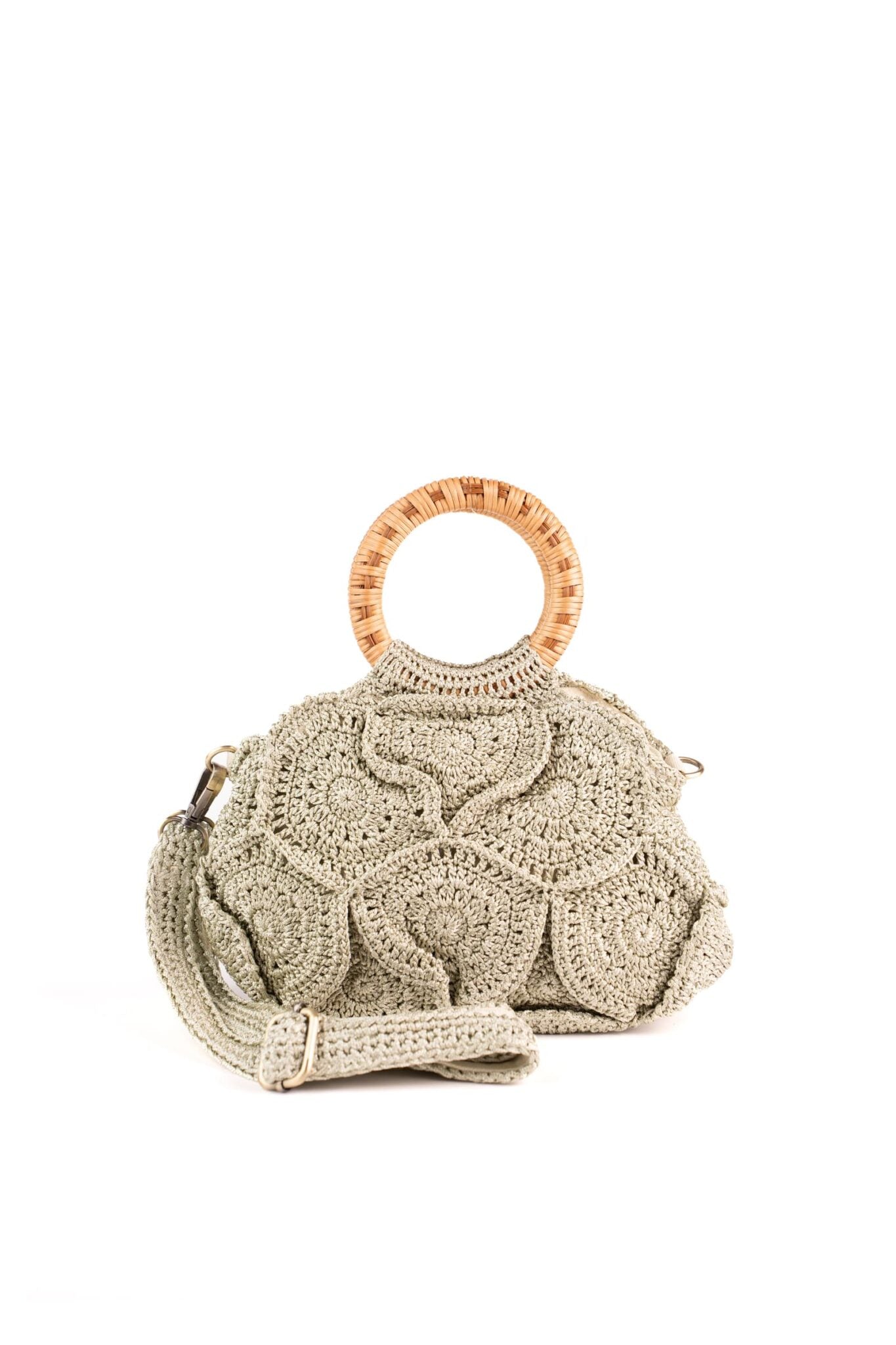 Enrico Versari borsa a mano in tessuto "Flower Bag" Verde FLOWER BAG UNIS.NEW GREEN