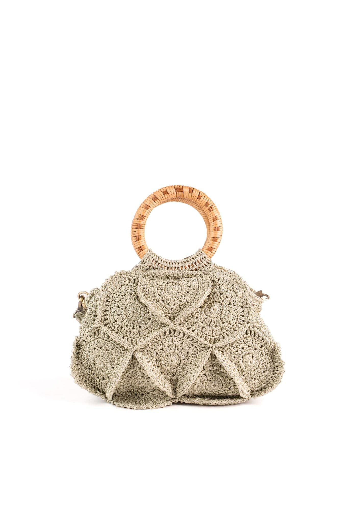 Enrico Versari borsa a mano in tessuto "Flower Bag" Verde FLOWER BAG UNIS.NEW GREEN