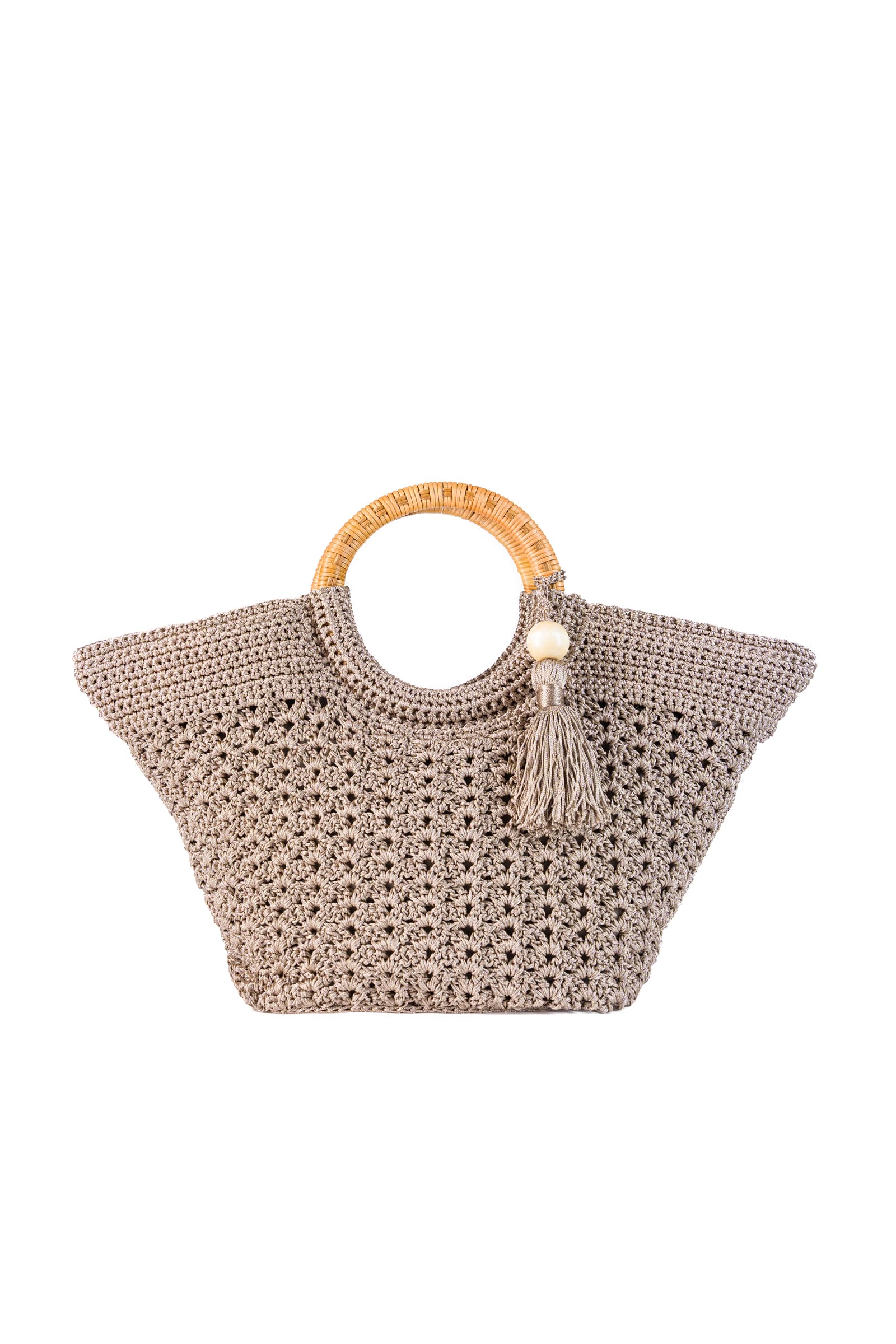Enrico Versari borsa a mano in tessuto "Fancy" Tortora FANCY NC.BROWN