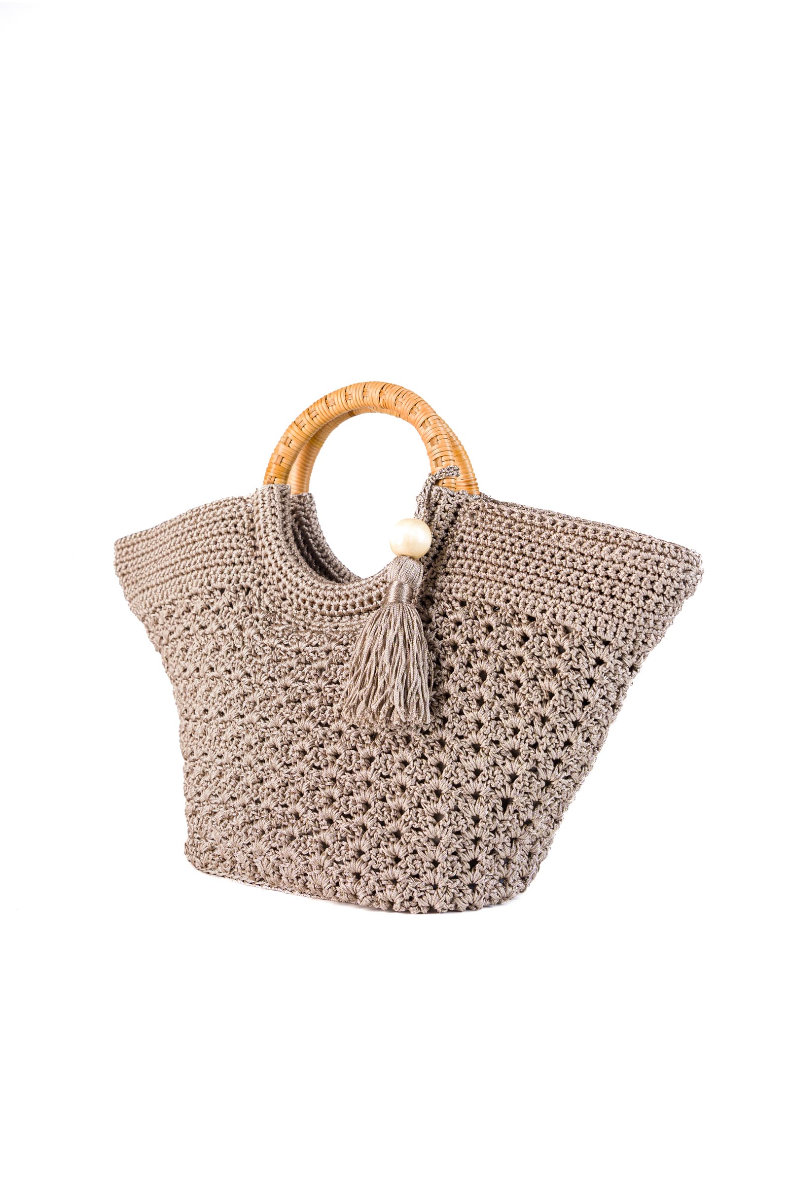Enrico Versari borsa a mano in tessuto "Fancy" Tortora FANCY NC.BROWN