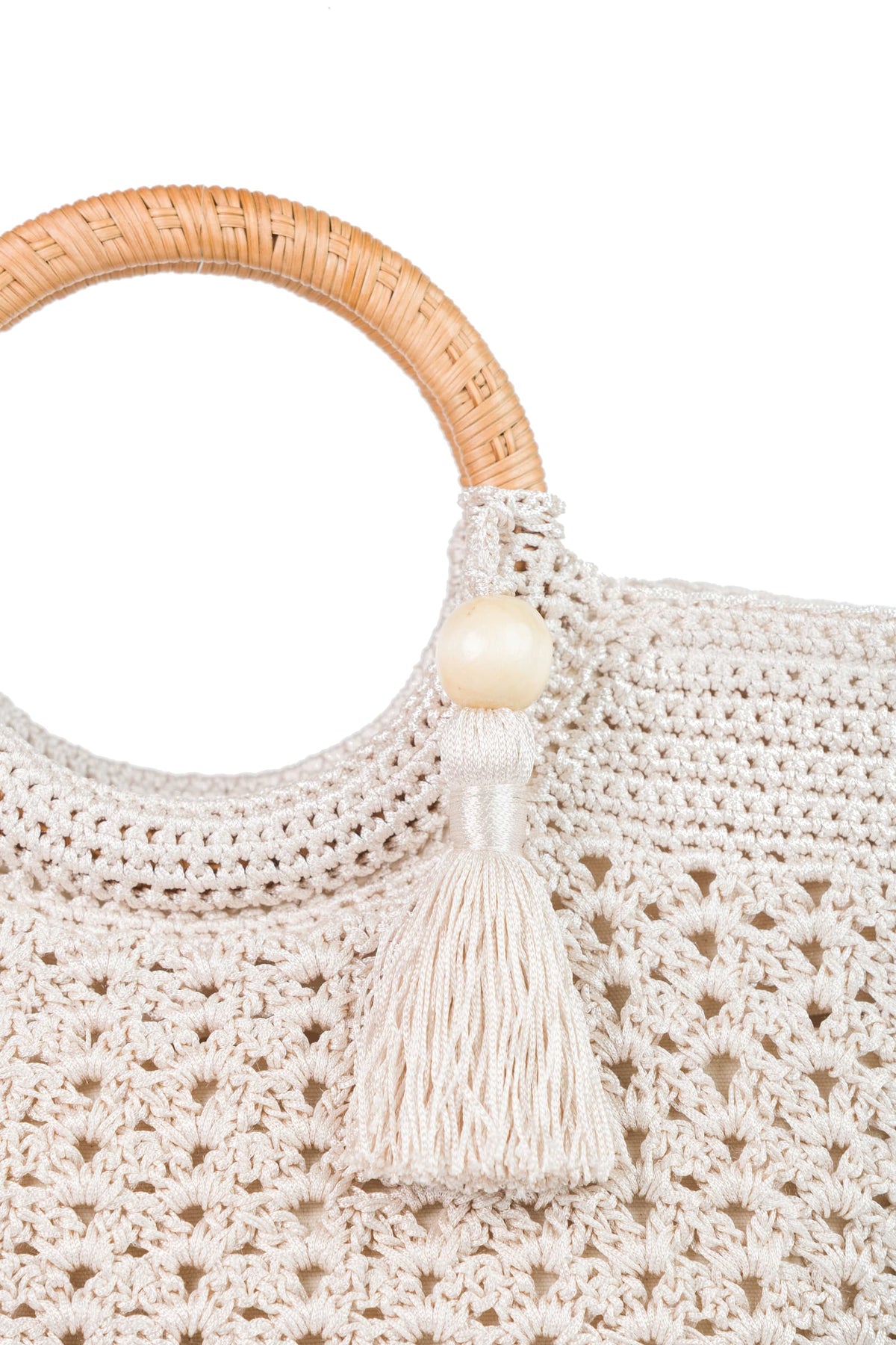 Enrico Versari borsa a mano in tessuto "Fancy" Avorio FANCY NC.LIGHT BROWN