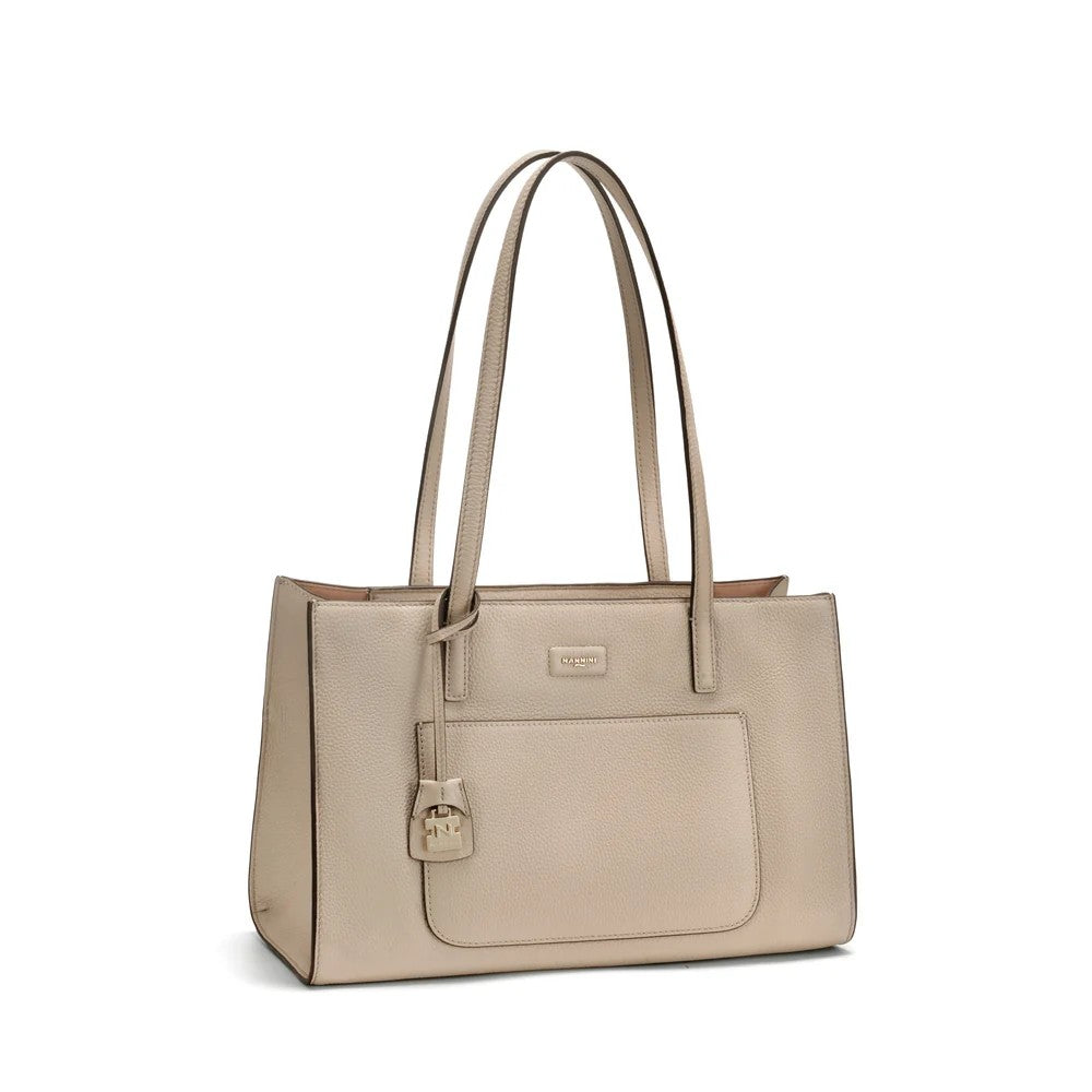 Nannini borsa shopping in pelle "Carla" Beige 18720.BEIGE