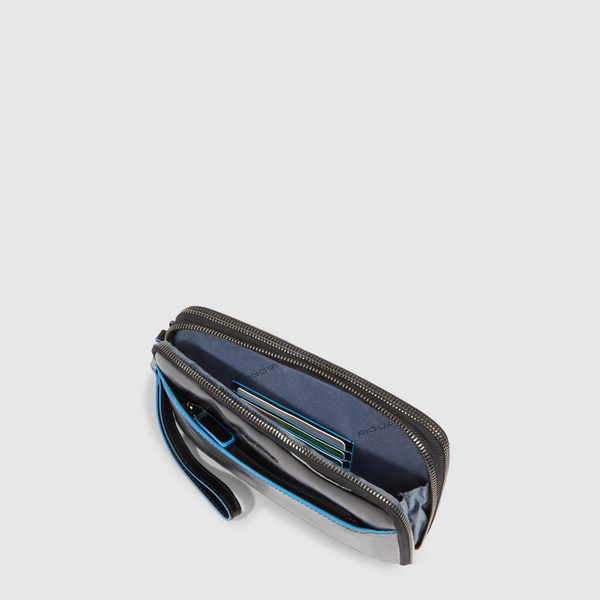 Piquadro pochette in pelle "Blue Square" Nero AC6901B2R.N