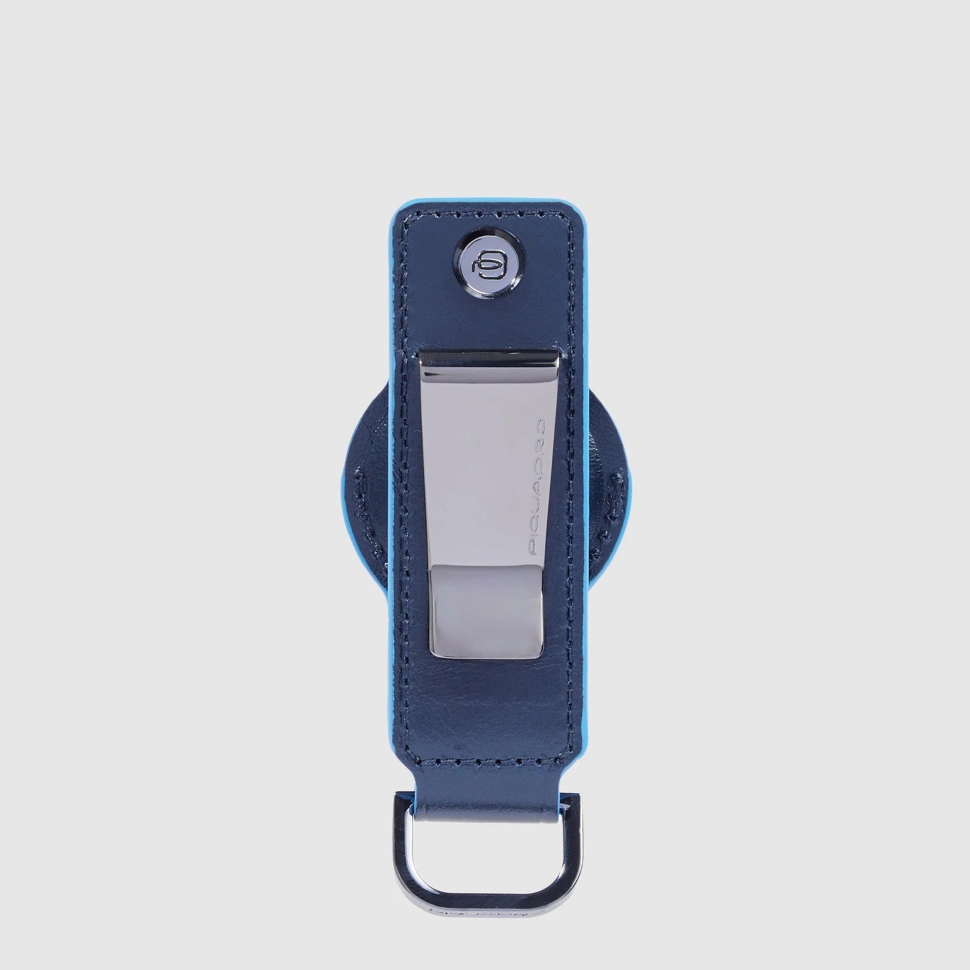 Piquadro portachiavi per AirTag in pelle "Blue Square" PC7090B2.BLU2