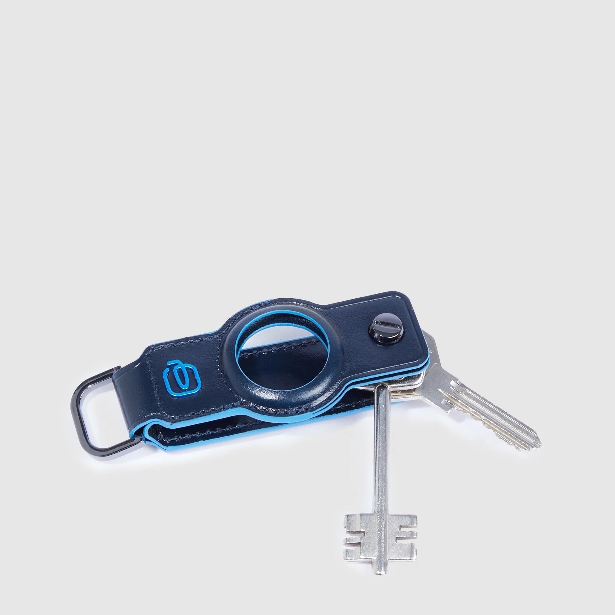 Piquadro portachiavi per AirTag in pelle "Blue Square" PC7090B2.BLU2