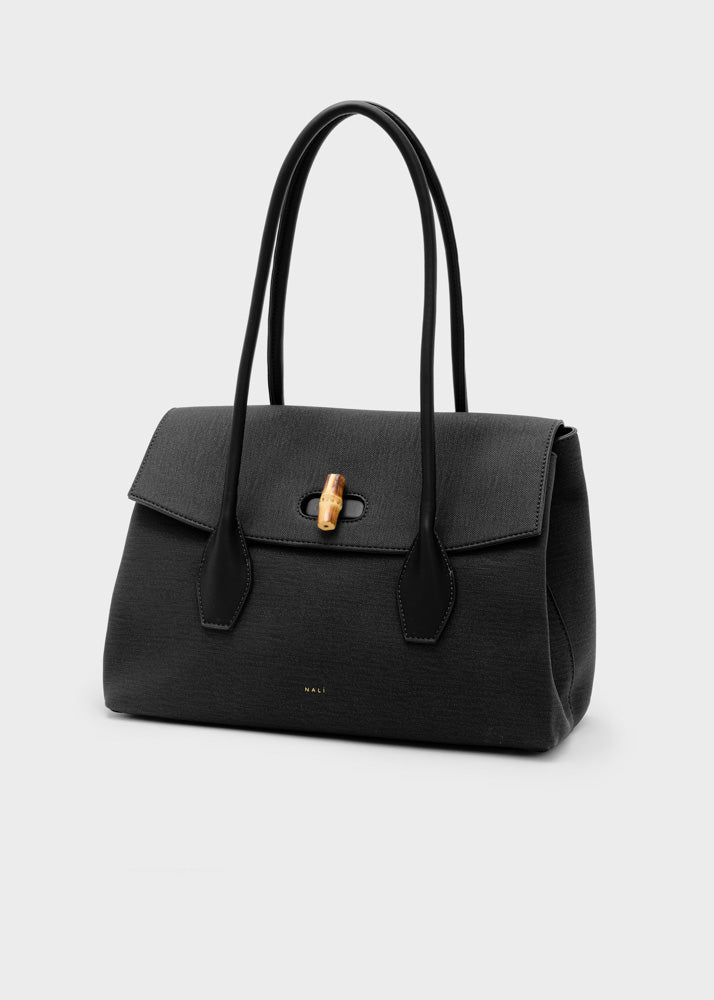 Nalì borsa a spalla in ecopelle "Jeanne" Nero ARBS0060.NERO