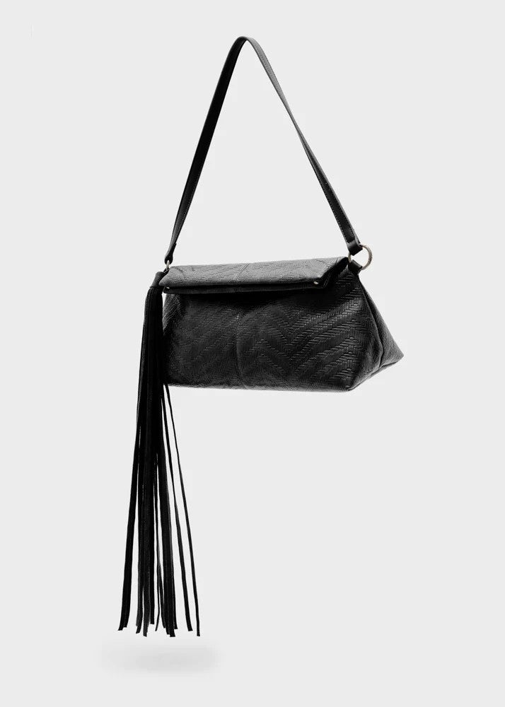 Nalì borsa a spalla in ecopelle "Muse" Nero ARBS0086.NERO