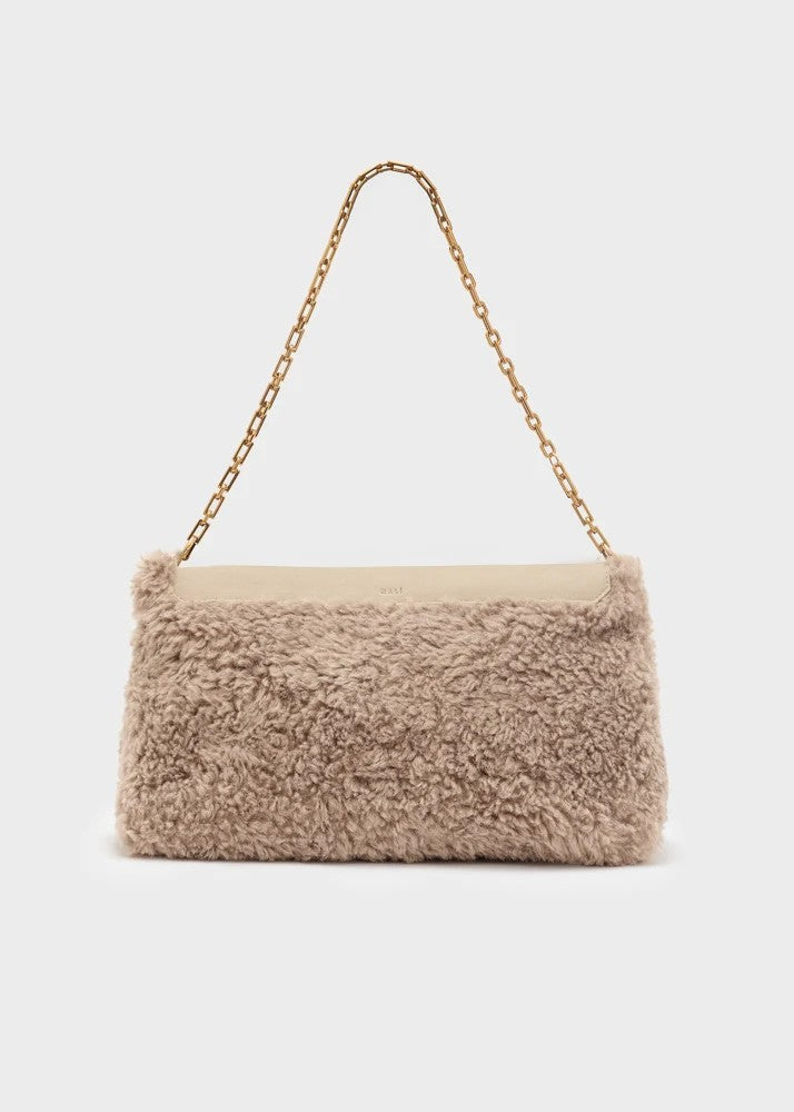 Nalì borsa a spalla in ecopelliccia "Amber" Beige ARBS0094.GRIGIO