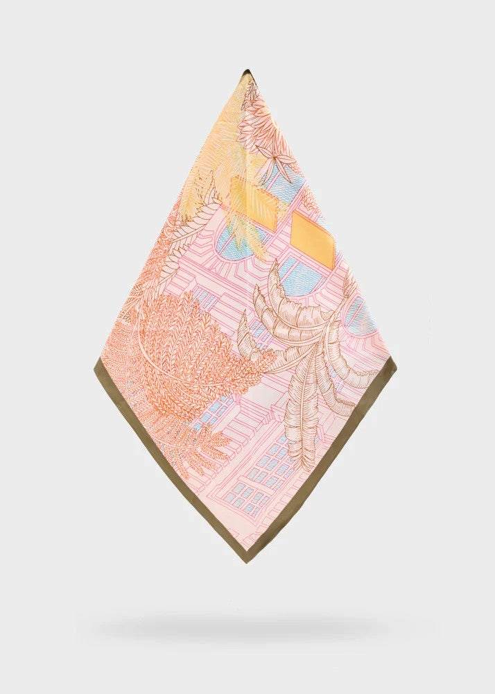 Nalì foulard in sintetico "Fantasia Mix" Multicolor BOSC0209.VERDE-ROSA