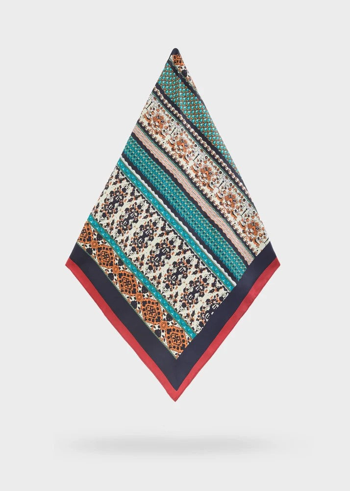 Nalì foulard in sintetico "Fantasia Mix" Multicolor BOSC0209.BORDEAUX-BLU