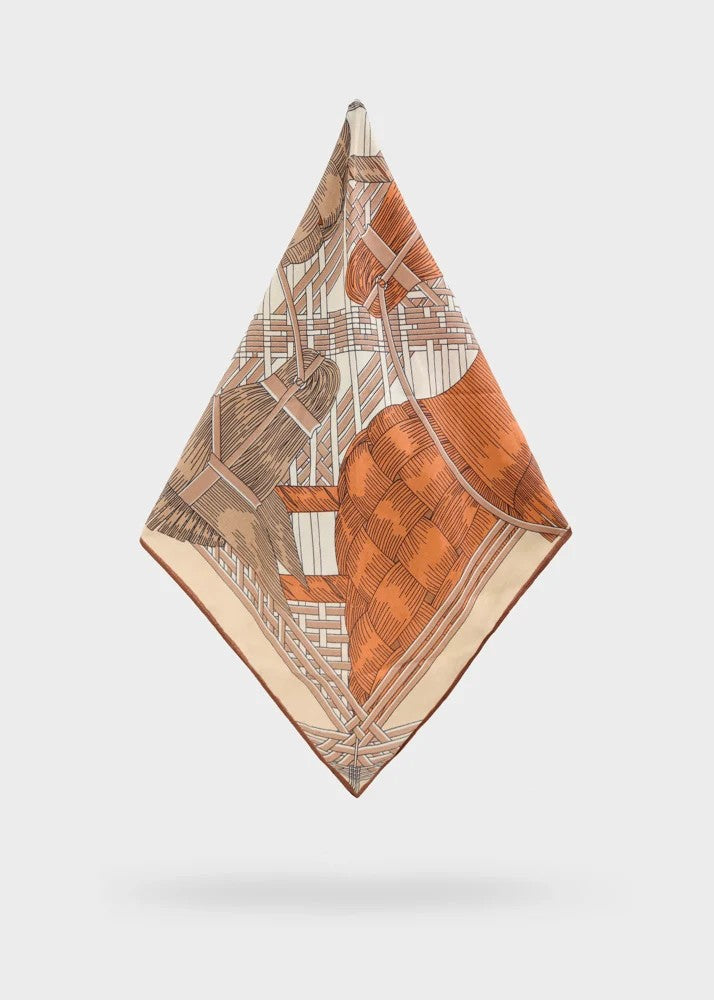Nalì foulard in sintetico "Veronica" Multicolor BOSC0217.ARANCIO-MARRONE