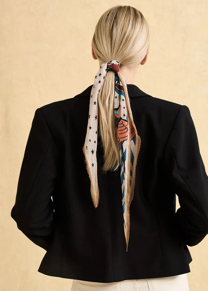 Nalì foulard in sintetico "Pois" Multicolor KESC0013.BIANCO-BEIGE