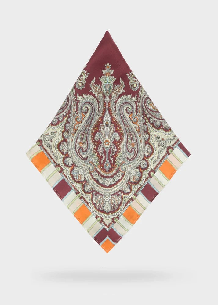 Nalì foulard in sintetico "Fantasia" Multicolor KESC0019.BURGUNDY