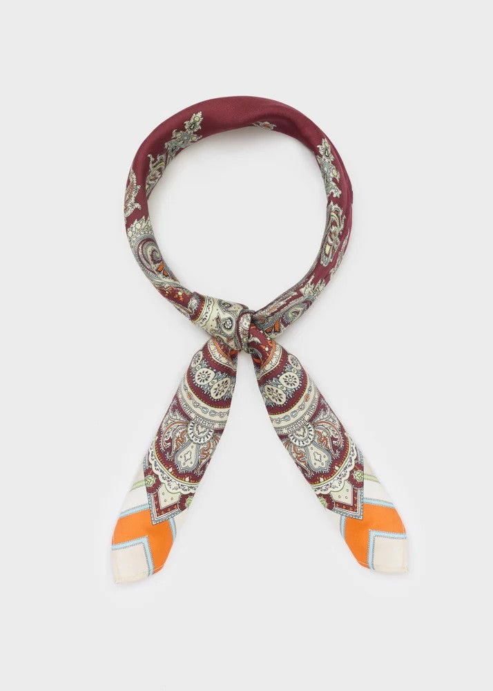 Nalì foulard in sintetico "Fantasia" Multicolor KESC0019.BURGUNDY