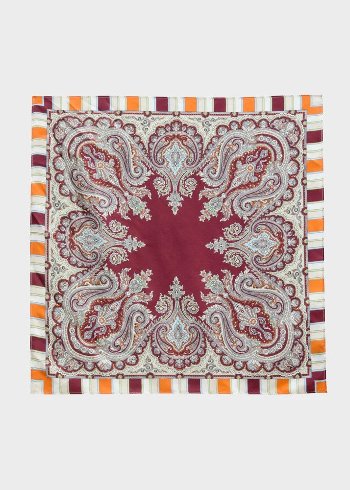 Nalì foulard in sintetico "Fantasia" Multicolor KESC0019.BURGUNDY