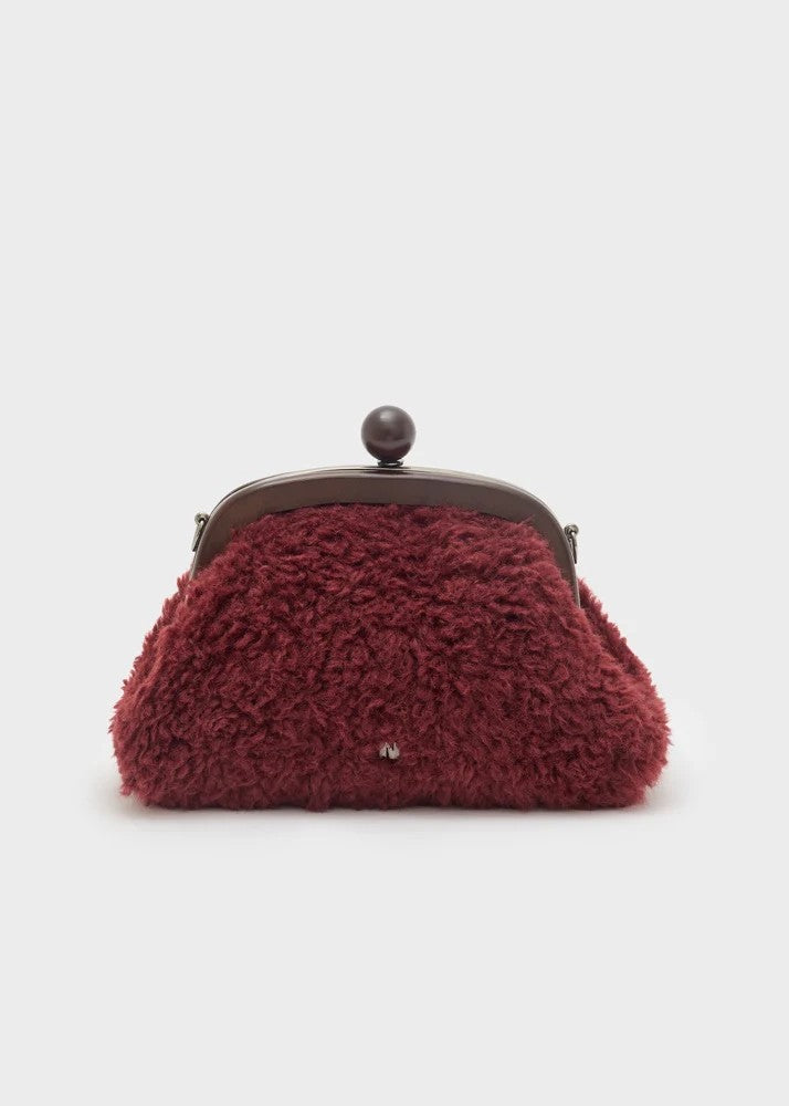 Nalì pochette in ecopelliccia "Cloud" Bordeaux LYPC0063.BORDEAUX