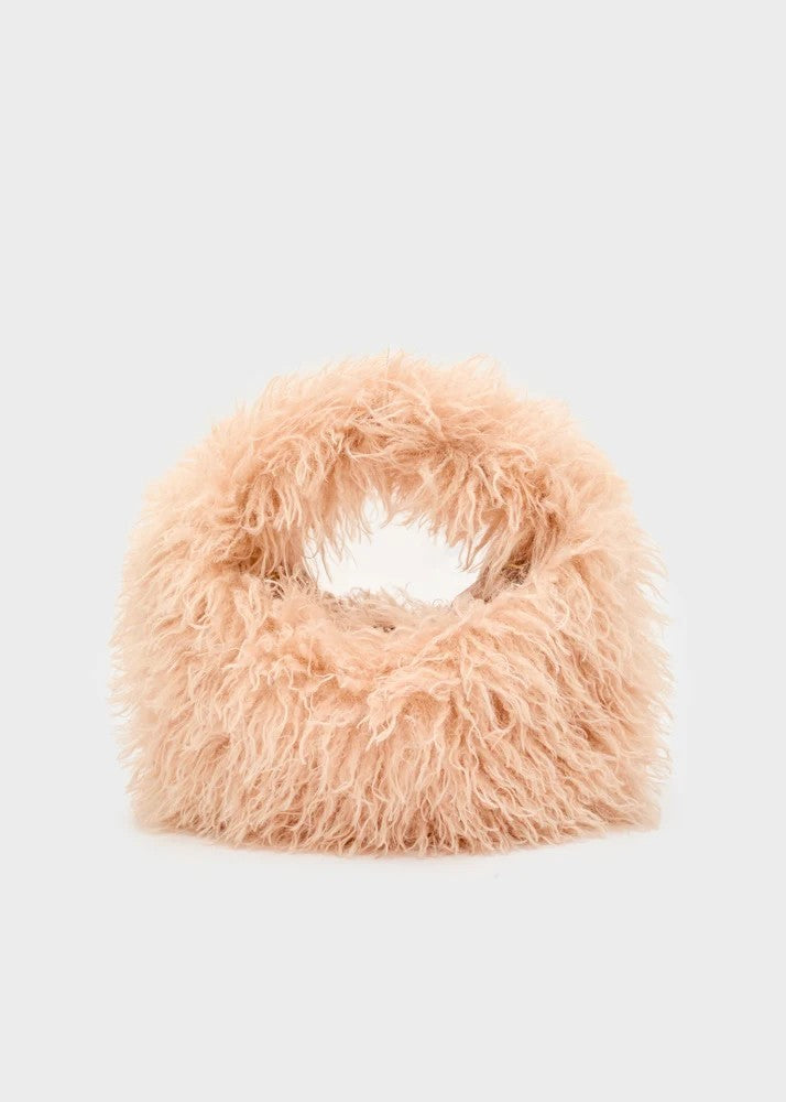 Nalì borsa a mano in ecopelliccia "Furry" Rosa MCBS0016.ROSA