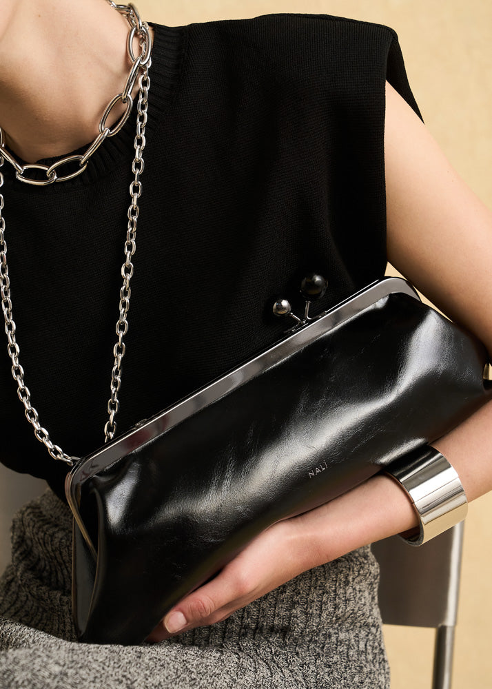 Nalì pochette in ecopelle "Zendaya" Nero MCPC0001.NERO