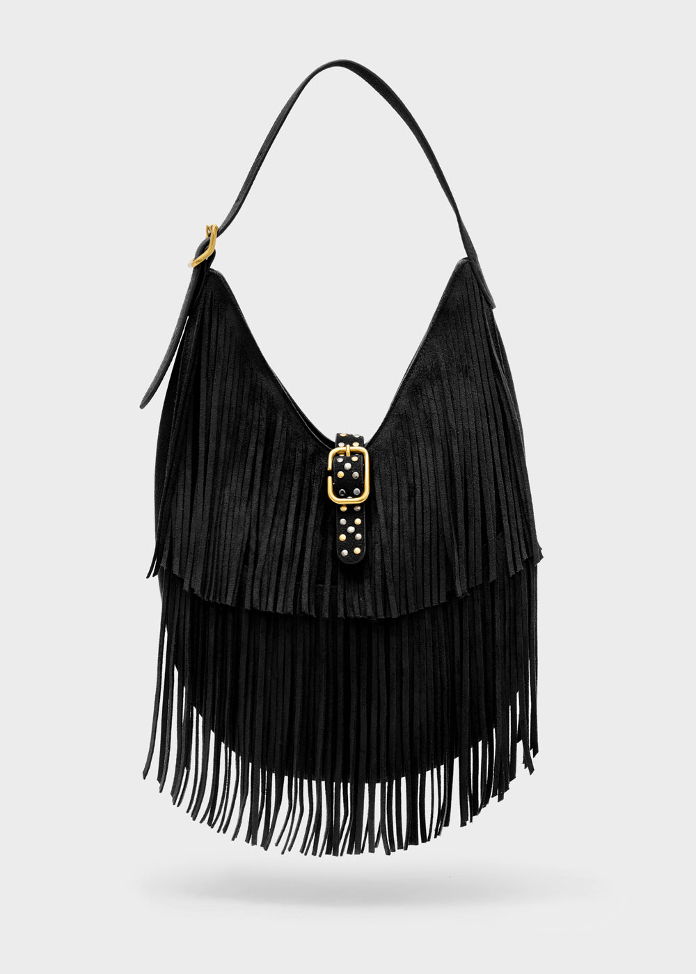 Nalì borsa a spalla in ecopelle "Montana" Nero MHBS0078.NERO