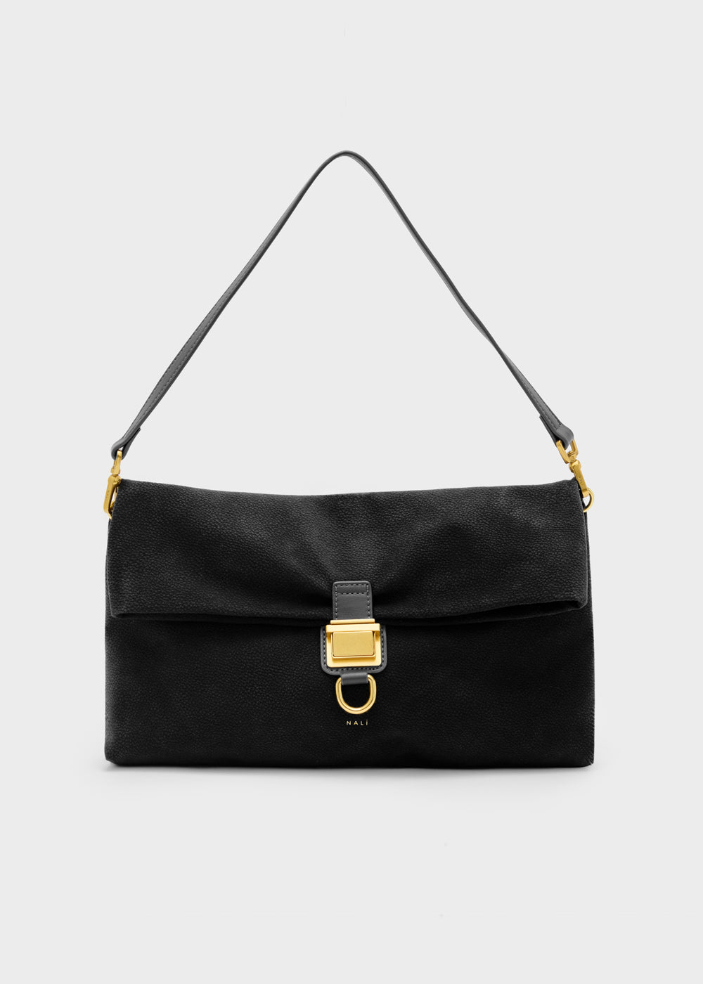 Nalì borsa a spalla in ecopelle "Allegra" Nero MHBS0089.NERO