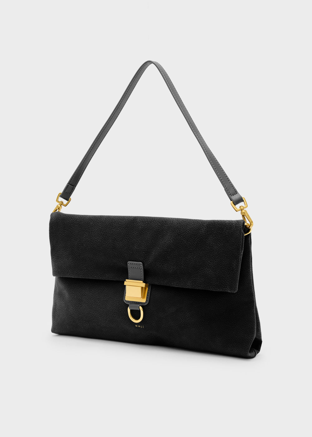 Nalì borsa a spalla in ecopelle "Allegra" Nero MHBS0089.NERO