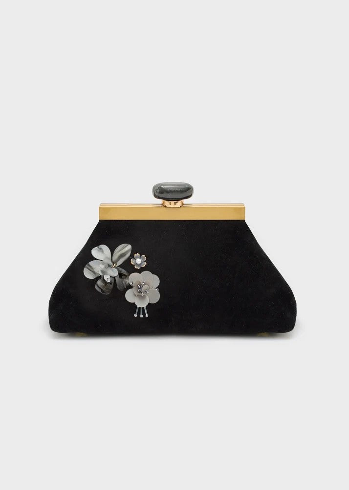 Nalì pochette in velluto "Malaga" Nero SNPC0024.NERO