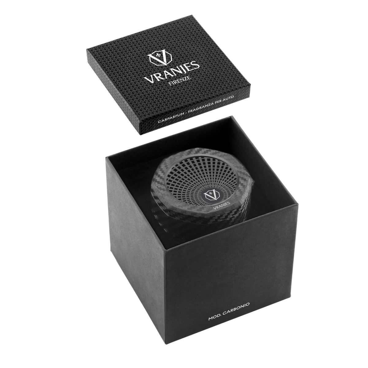 Vranjes diffusore profumatore d'auto "Collezione" Nero Diffusore Carparfum.CARBONIO