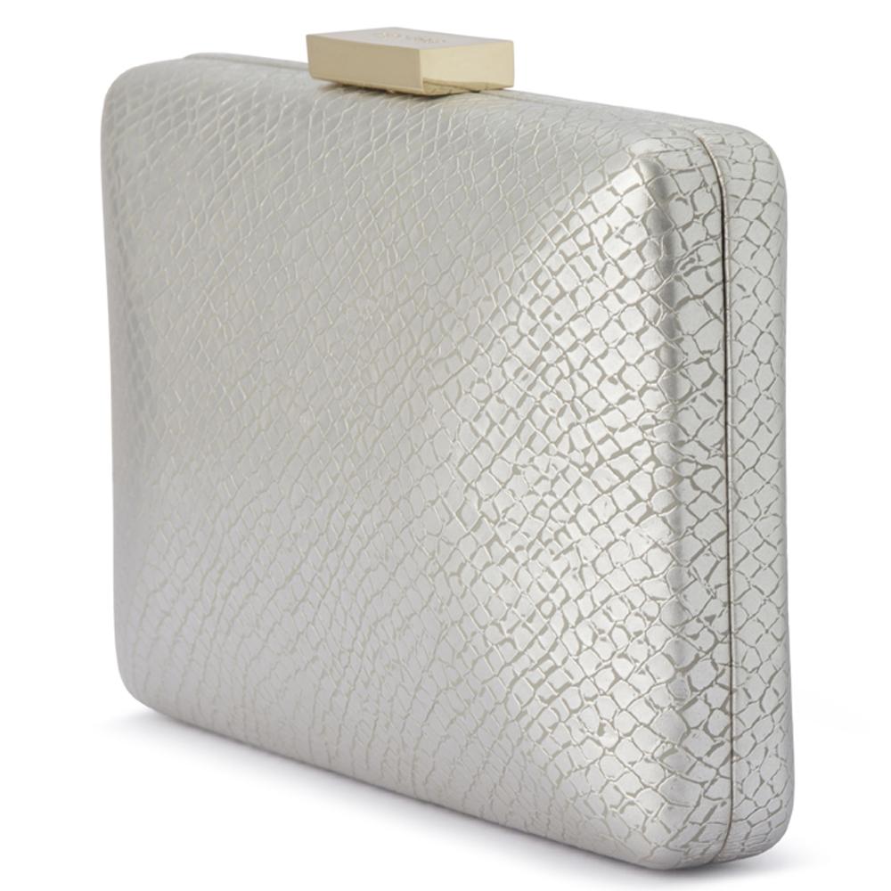 Olga Berg borsa da cerimonia in pelle "Vanessa" Platino OB7450.CHAMPAGNE