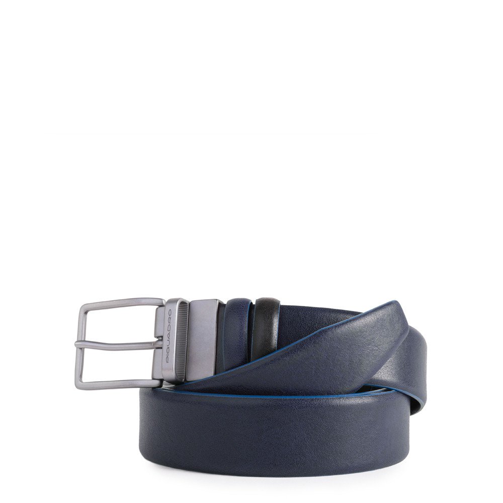 Piquadro cintura reversibile in pelle "B2S - Blue Square Special" Nero/blu CU4878B2S.NBLU