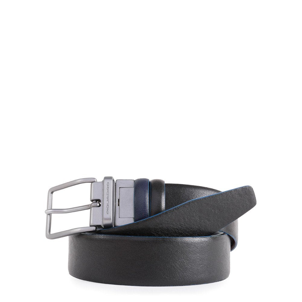 Piquadro cintura reversibile in pelle "B2S - Blue Square Special" Nero/blu CU4878B2S.NBLU