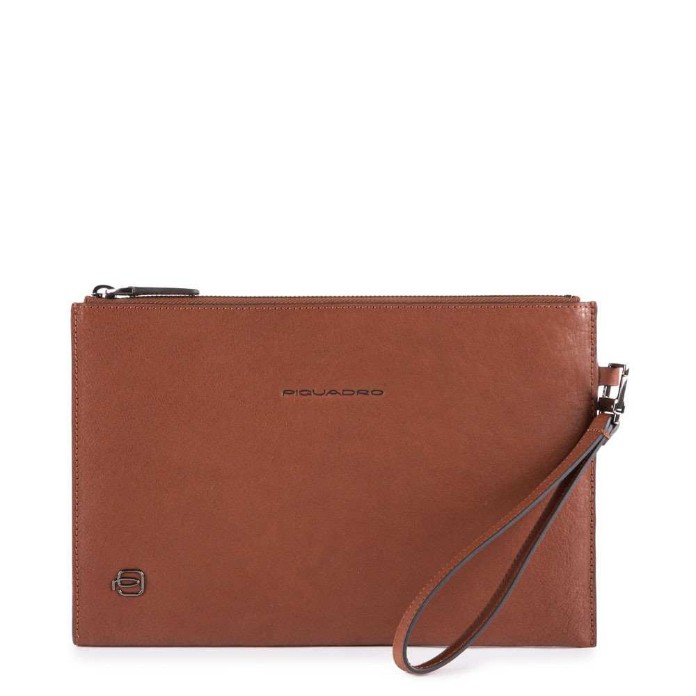 Piquadro pochette in pelle "Black Square" Cuoio AC5099B3.CU
