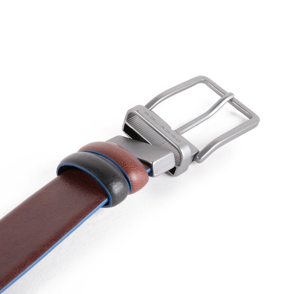 Piquadro cintura reversibile in pelle "B2S - Blue Square Special" Nero/marrone CU4878B2S.TMN