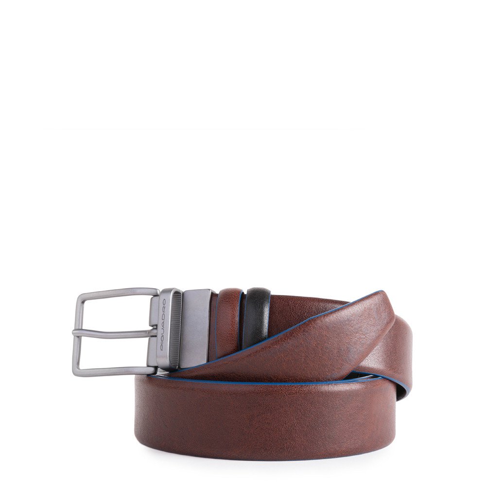 Piquadro cintura reversibile in pelle "B2S - Blue Square Special" Nero/marrone CU4878B2S.TMN
