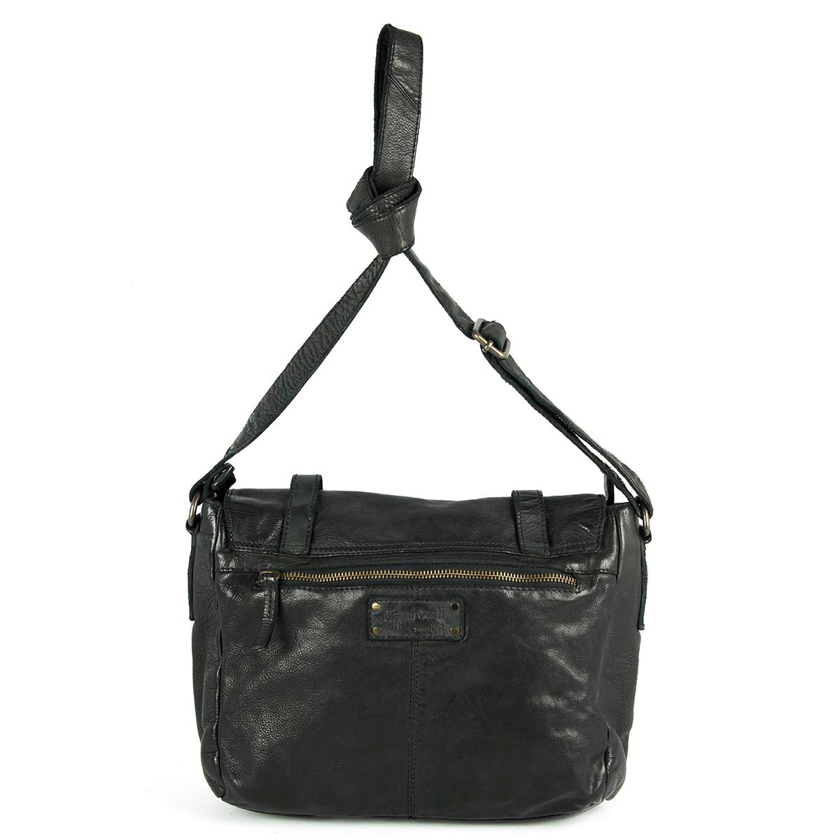 Gianni Conti messanger in pelle "Vintage" Nero 4203350.10