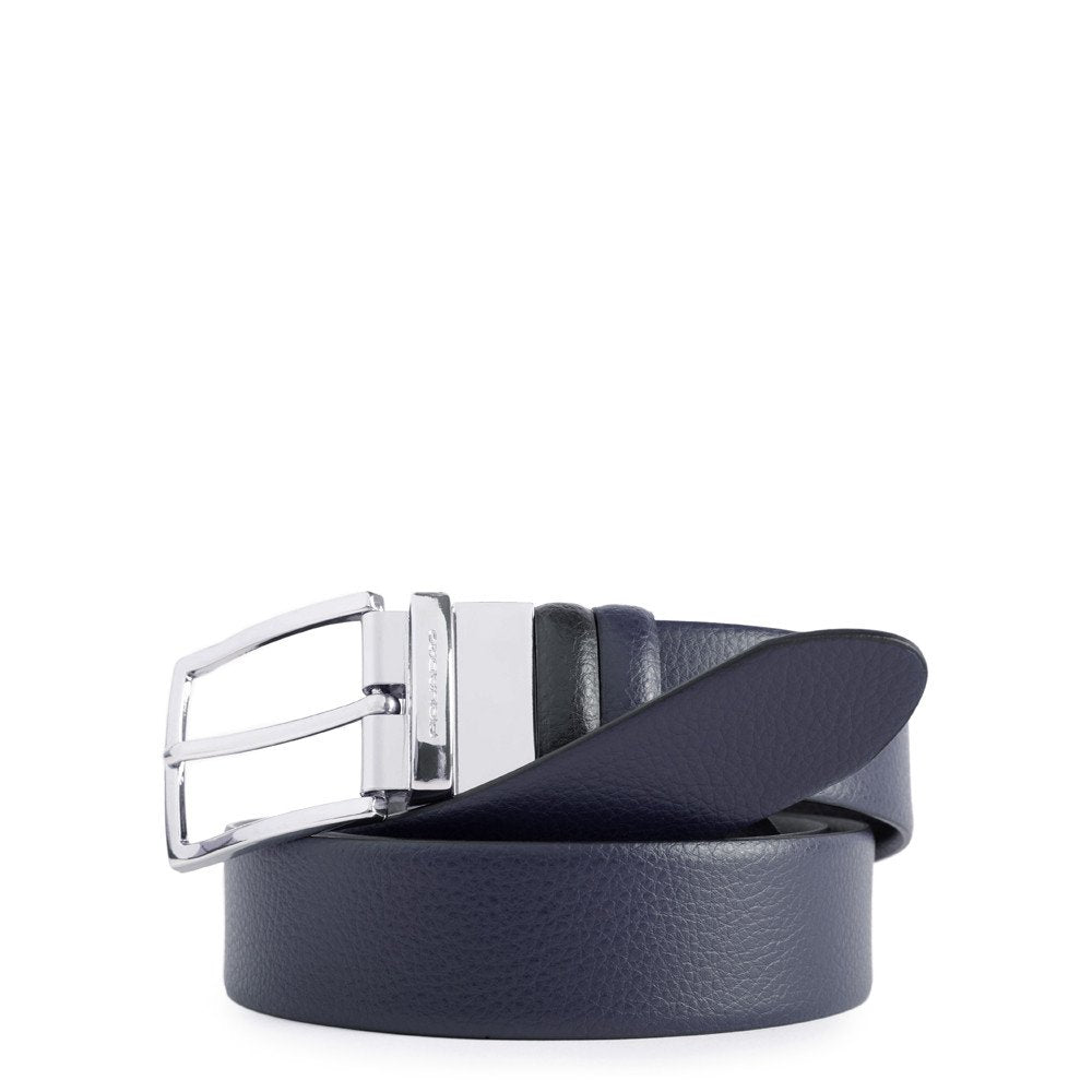 Piquadro cintura reversibile in pelle "Modus" Nero/blu CU4209MO.NBLU